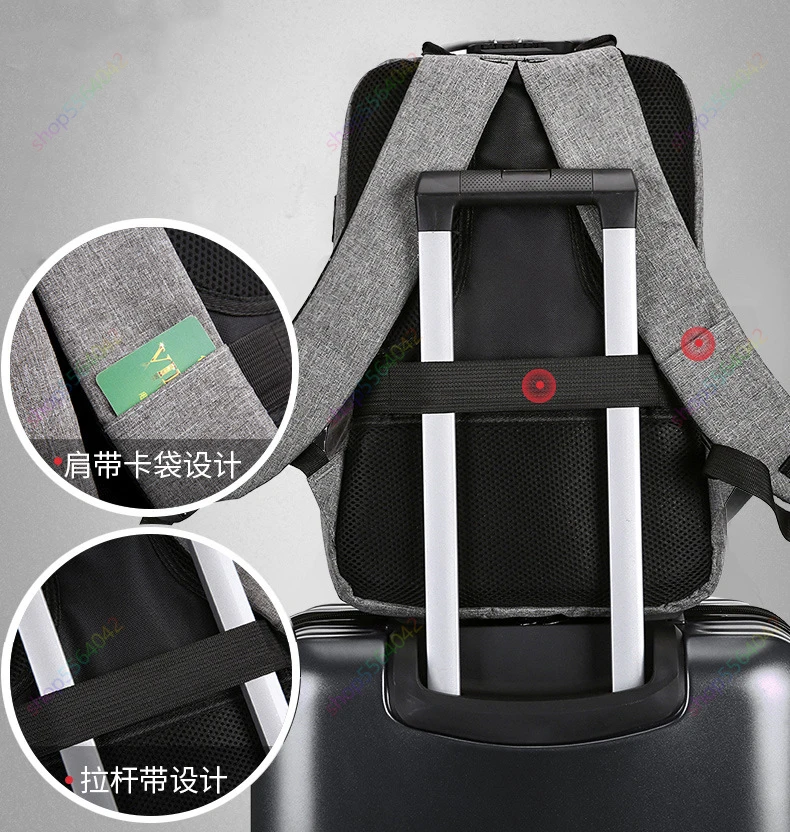 Large Capacity Travel Laptop Backpack Anti-Theft Bag with Password