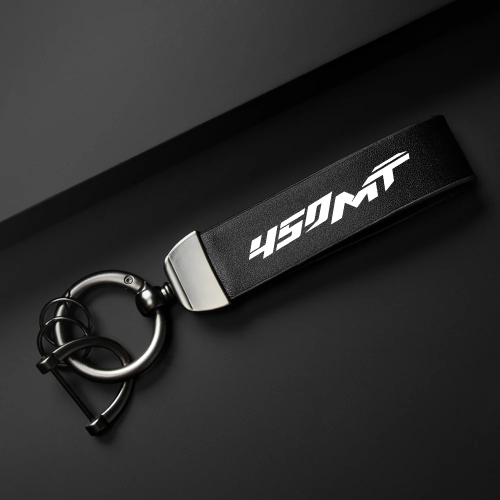 Premium Leather Motorcycle Keychain Keyring