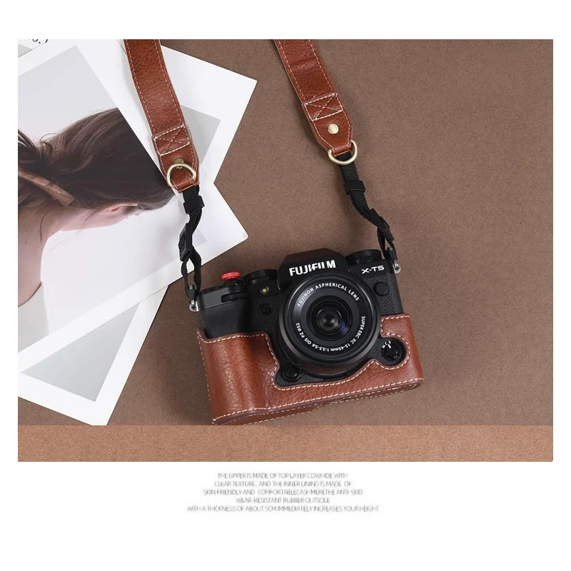 PU leather case Camera bag For Fujifilm XT5 X-T5 XT4 Protective