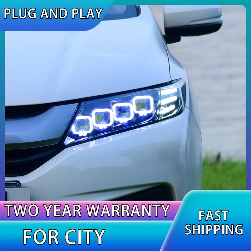 Car Headlight Assembly For Honda City Headlight 2015 2016 2017 LED DRL City Head Lamp Front