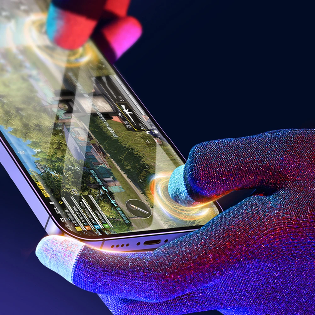 1 Pair Game Playing Gloves Highly Sensitive Gaming Finger Sleeves Anti-Sweat Keep Warm for PUBG E-Sports Sara Gaming Gloves