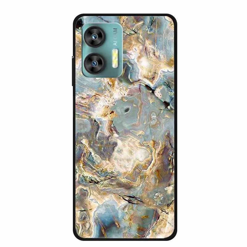 Colorful Marble Space TPU Silicone Soft Back Cover Case - Fashionable Protective