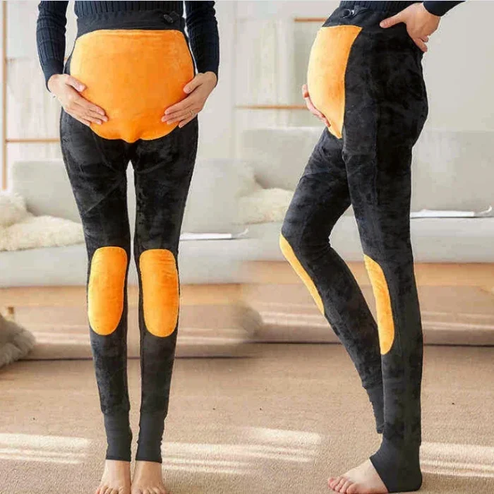 Add Layer Velvet Winter Clothes Maternity Leggings High Waist Trousers Thickened Warm Plus Pregnancy Pants Pregnant Women