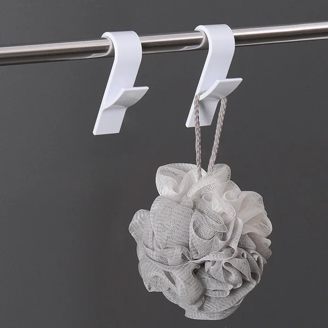Organisateur de salle de bain et piste de rangement, étagère transparente, radiateur à serviettes chauffantes, accessoires de cuisine, porte-manteau blanc à crochet pour la maison 3