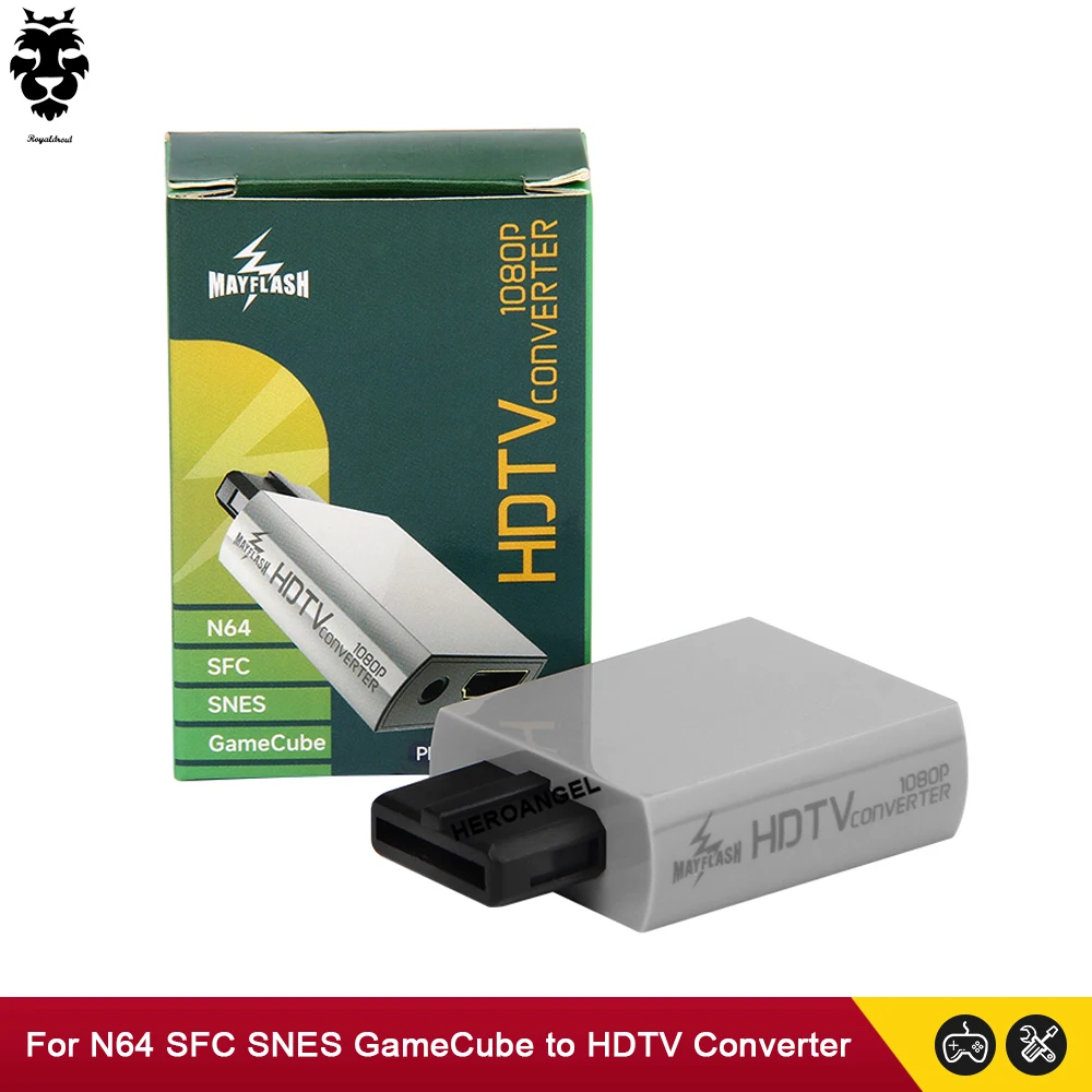 

Конвертер Mayflash HDTV для N64 в HDMI-совместимый конвертер адаптер Plug and Play для N64/GameCube/SNES/SFC адаптер с 3,5 мм