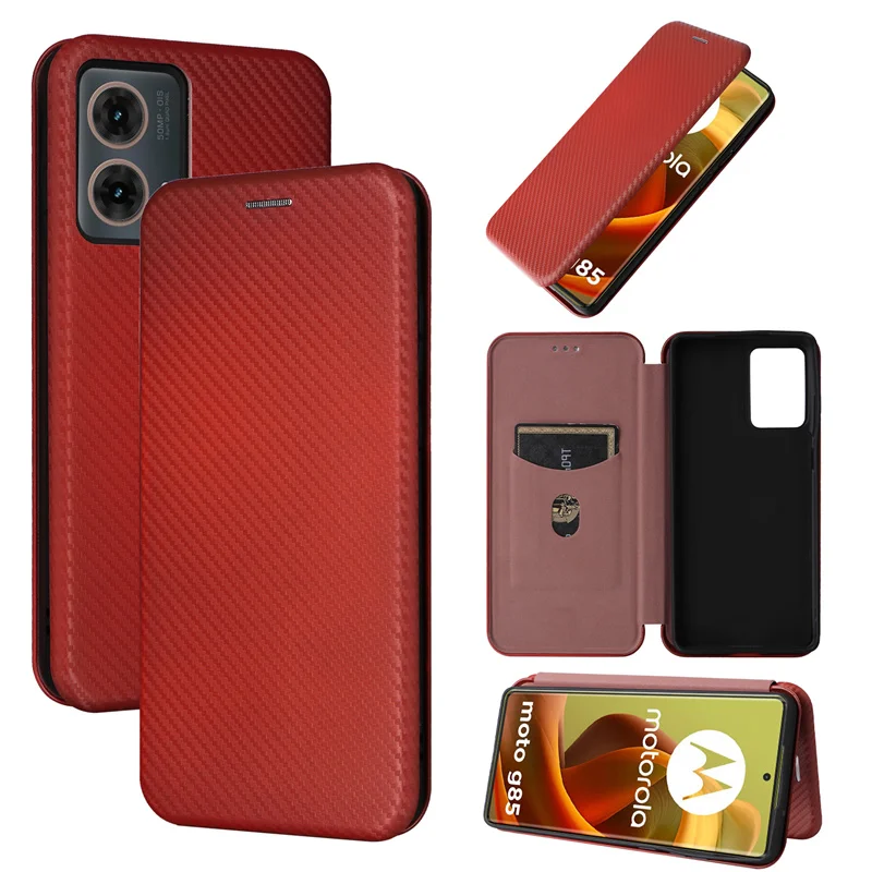 Cover Portafoglio In Pelle PU Con Supporto Per Motorola Moto G85 5G - Fiorata, Chiusura Magnetica E Slot Carte