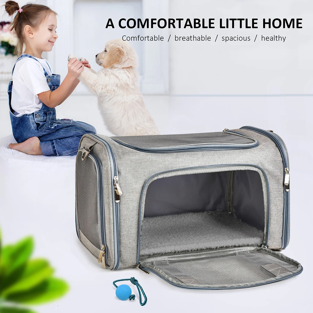 

Cat Backpack with Mesh Window Breathable Pet Bag Cat Transport Crate Outdoor Travel Collapsible Suitcase Carrier for Cats