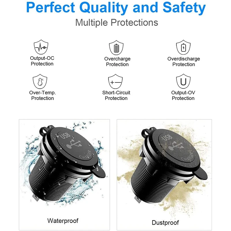 QC 3.0  USB  ,  12V, 24V USB ܼƮ,  ġ , ڵ, ؾ, RV,  2 