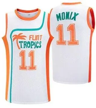 Flint Tropics baskettröja #11 Ed Monix Jersey träningsoverall