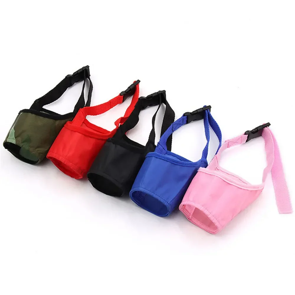 Dog Muzzle Durable Dog Nylon Muzzle Adjustable Breathable Mouth Muzzle for Dogs Anti Biting Chewing Dog Mouth Mask Pet Training Accessories
