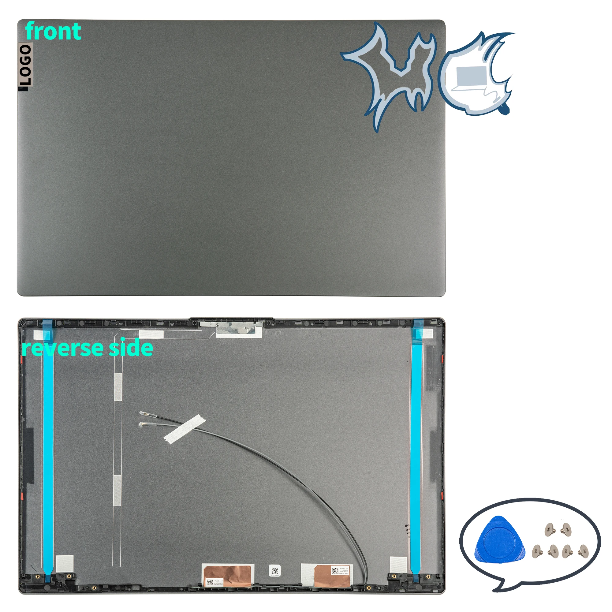 2020 2021 LCD 후면 커버, 전면 베젤 힌지 교체, Lenovo Ideapad 5 15IIL05 15ARE05 15ITL05 15ALC05 노트북 부품, 신제품