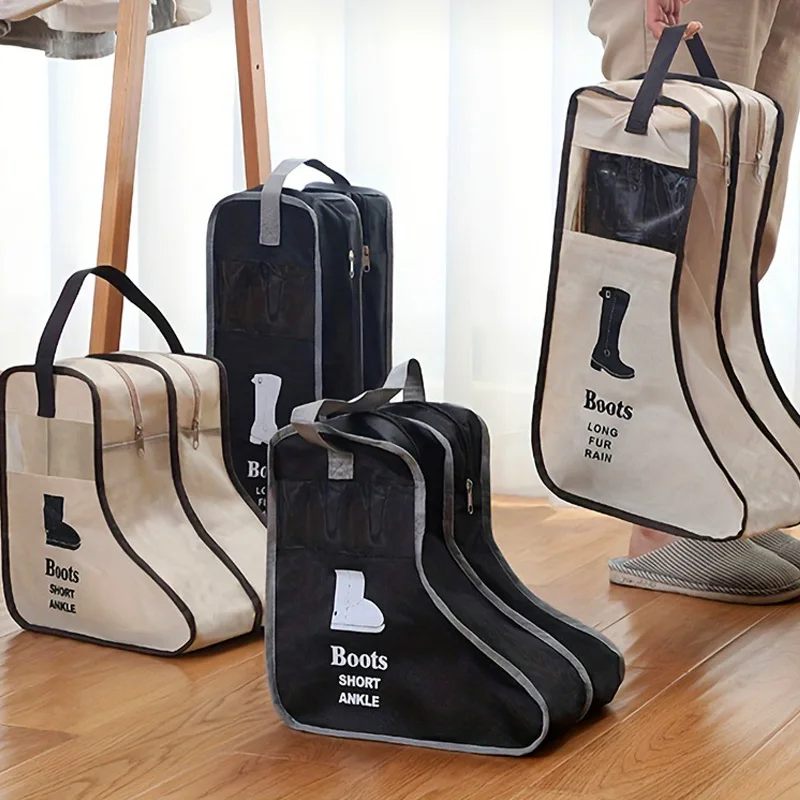 

1 шт., портативная дорожная сумка, Пыленепроницаемая двойная молния, сумки для хранения обуви, органайзер для обуви