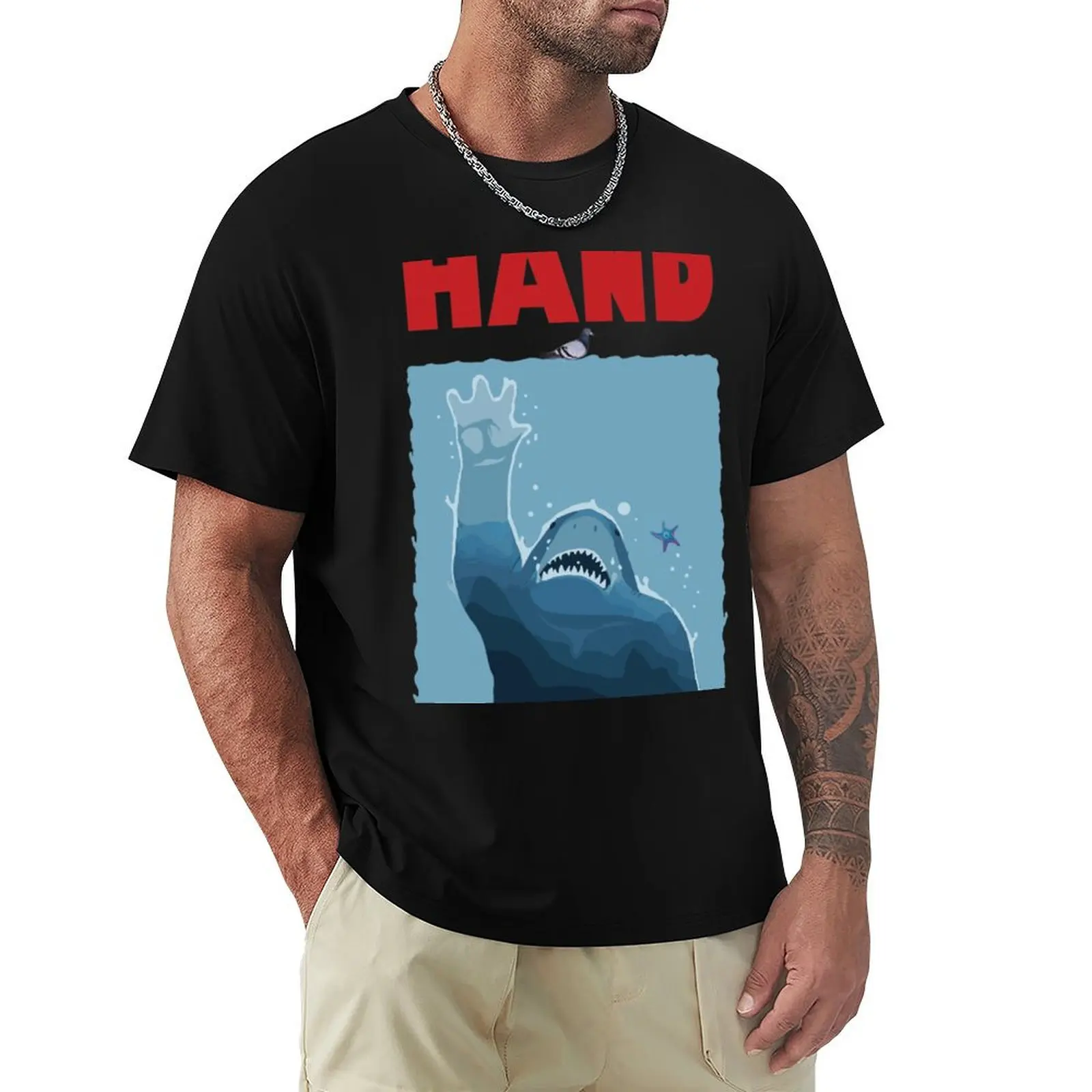 Mano Di King Shark! King Nomnom Nanaue Jaw Classic T-Shirt Top Per Un Ragazzo Tees Designer T Shirt Uomo