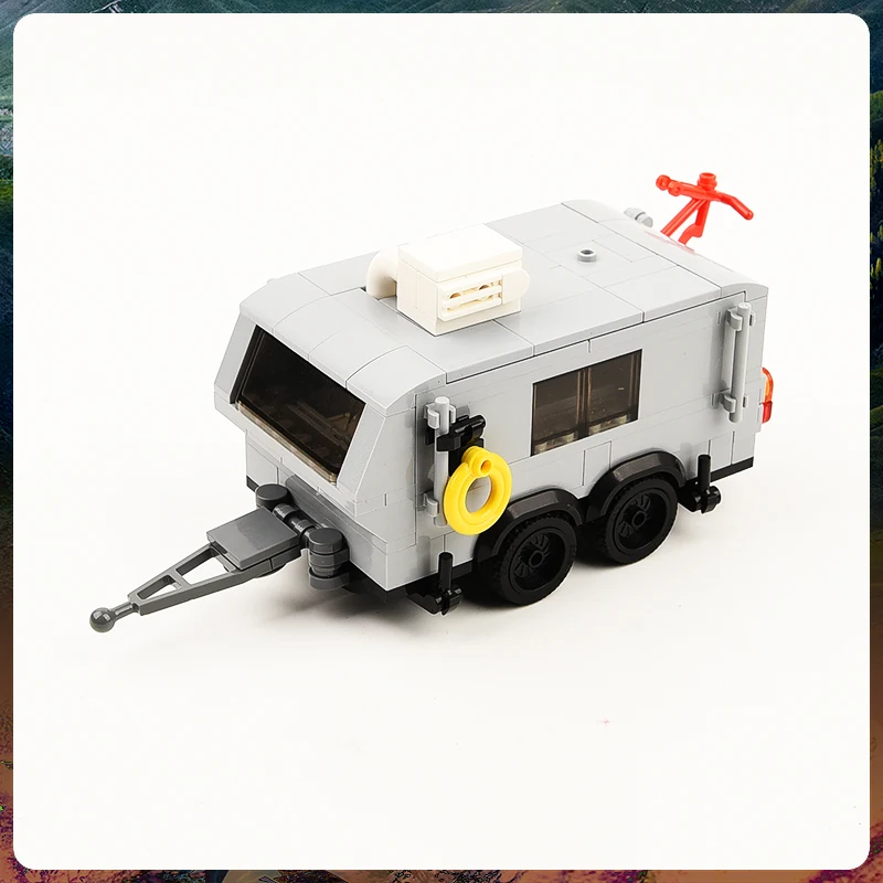 

Строительный блок серии Super Car MOC, Черный дорожный прицеп, прицеп, модель RV, сборные кирпичи «сделай сам», детская игрушка, Рождественская головоломка