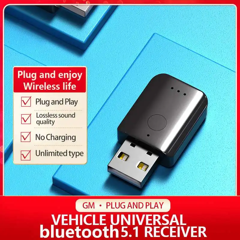 

5.1FM Transmitter Car bluetooth Receiver Hands-Free Car bluetooth Adapter Call