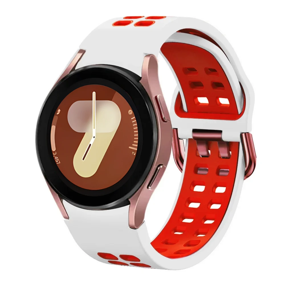 Dual-Tone Silicone Smartwatch Wristband - No Gap Design