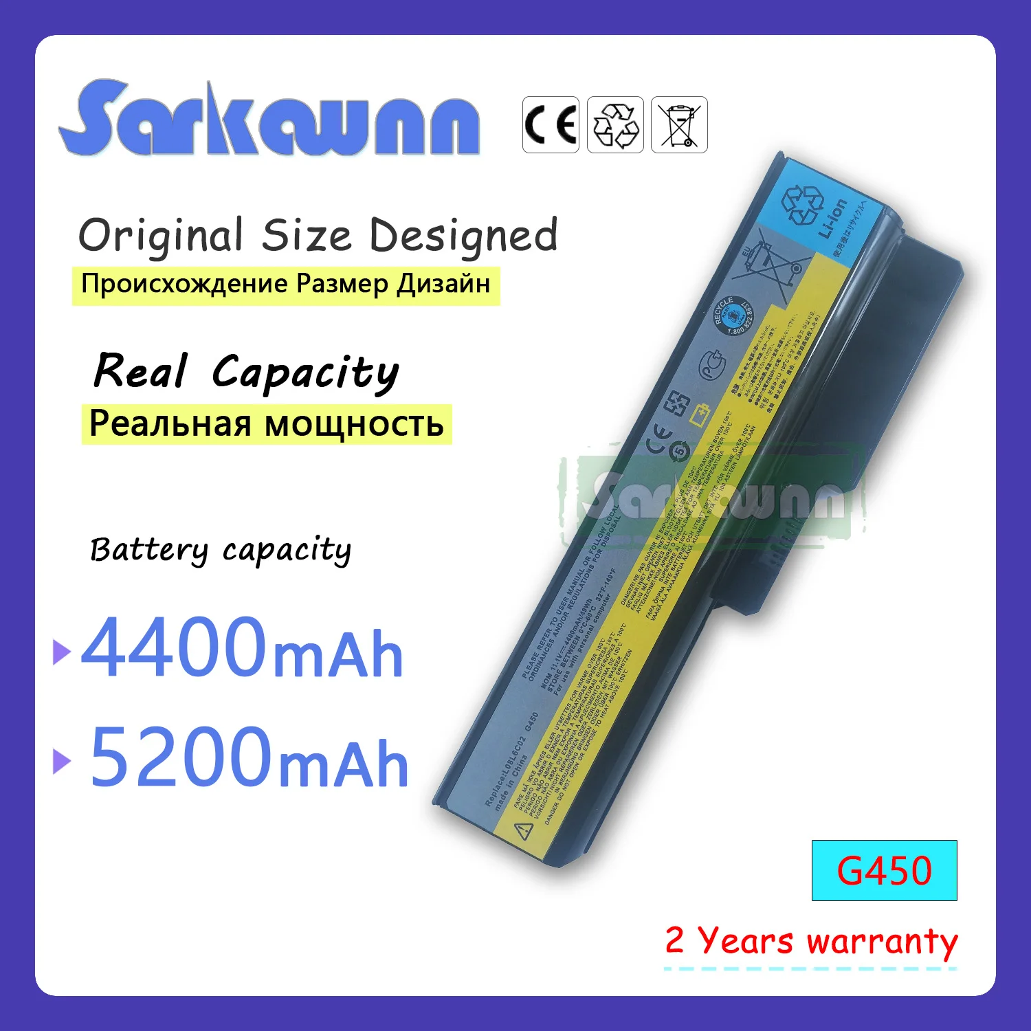 

SARKAWNN 6CELLS G450 LAPTOP Battery For LENOVO B460 Series(All) LENOVO B460A Series LENOVO B460G Series