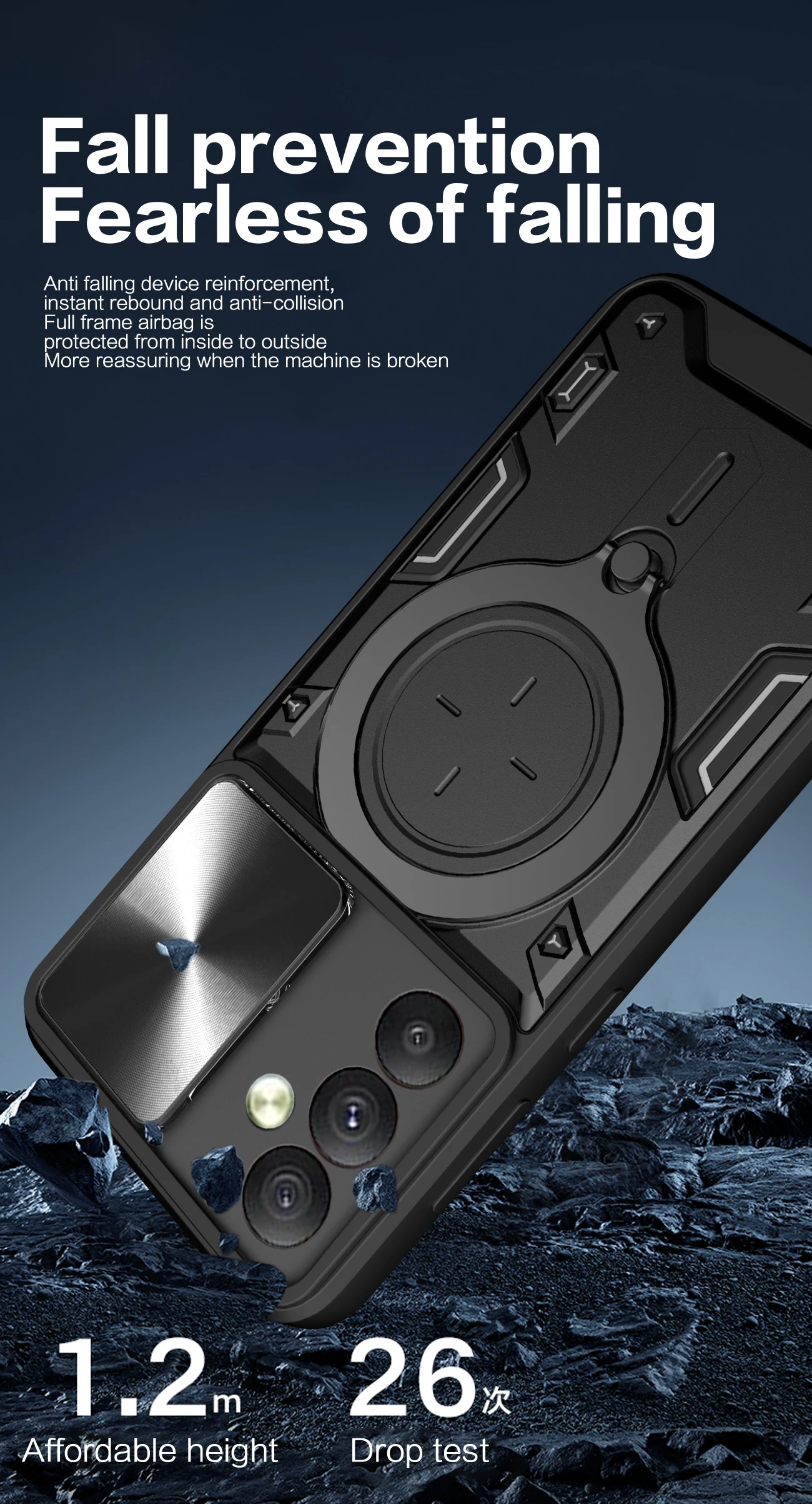 Shockproof Magnetic Ring Phone Case For Samsung Galaxy Series_voghion.com