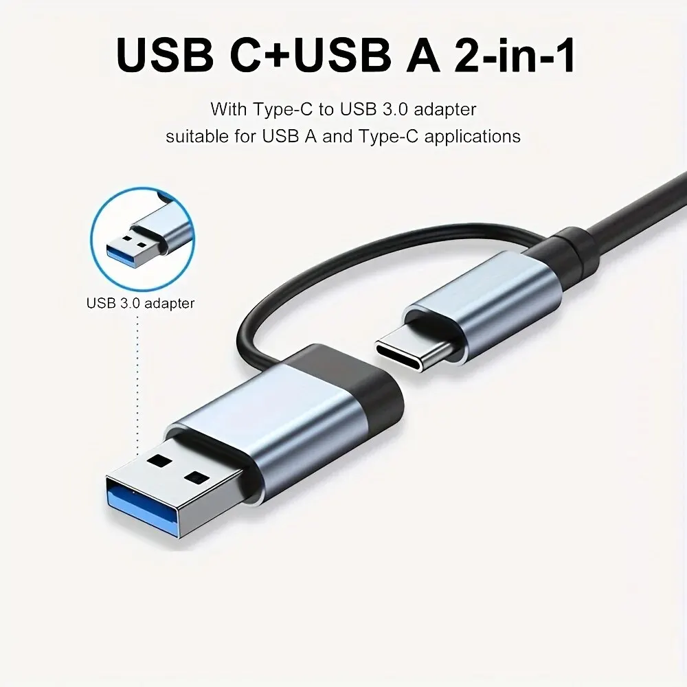 7 In 1 USB 3.0 HUB USB C HUB TYPE-C to 5 USB PD TYPE C Adapter 5Gbps Fast Speed Tramsmission USB C Docking Station For PC Laptop