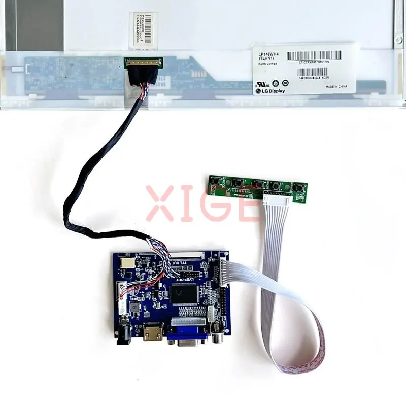 LCD Ʈѷ ̹ , M140NWR1, M140NWR2, 40  LVDS Ʈ , HDMI ȣȯ, DIY  ŰƮ, 2AV VGA, 14 ġ, 1366*768