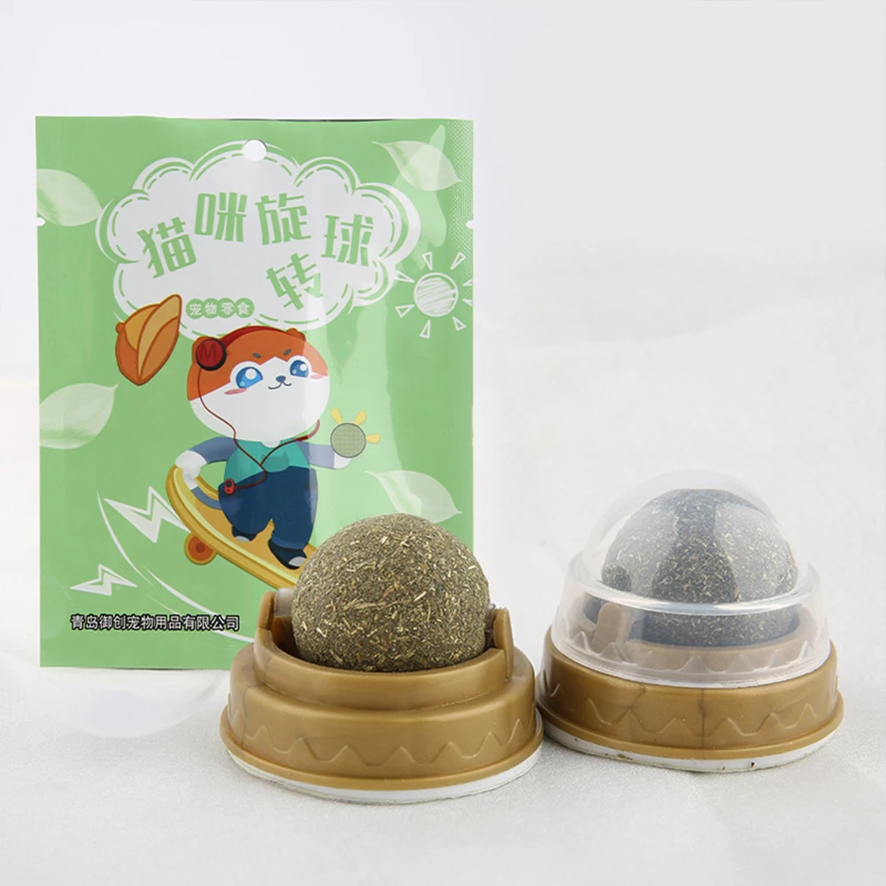 Rotatable Edible Catnip Ball Stick 6