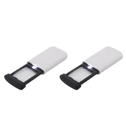 Enhanced Illuminated Foldable Pocket Magnifier with LED Lights (2pcs)