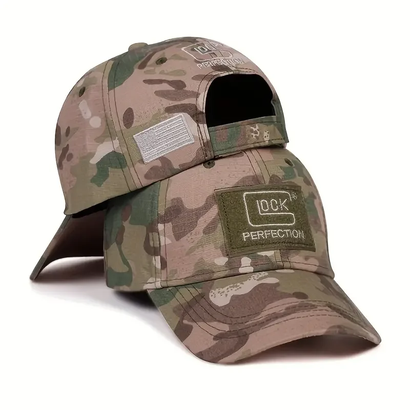 Baseball Cap Men Lock Camouflage Embroidery Hiphop Versatile Adult Sunshade Unisex Adjustable