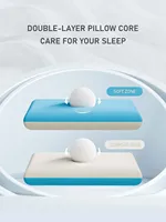 Oreiller ergonomique pour le cou 62X35X7 cm Oreiller plat en mousse à mémoire de forme pour dormeurs sur le ventre, résistance moyenne, lavable Bezu 4