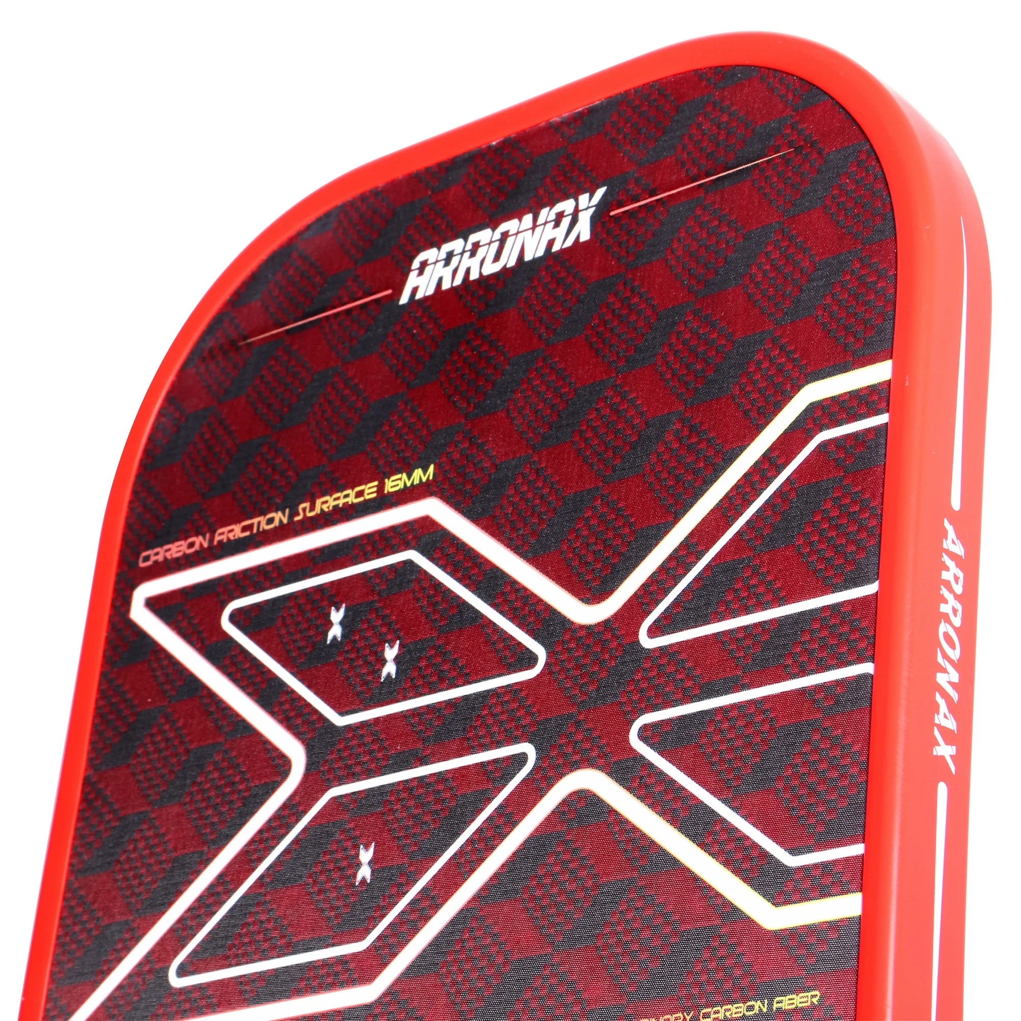 ARRONAX-3D 18K Raw Carbon Fiber Surface for Spin and Control Foam, Injected Edges, Wide-Body Pickleball Paddle