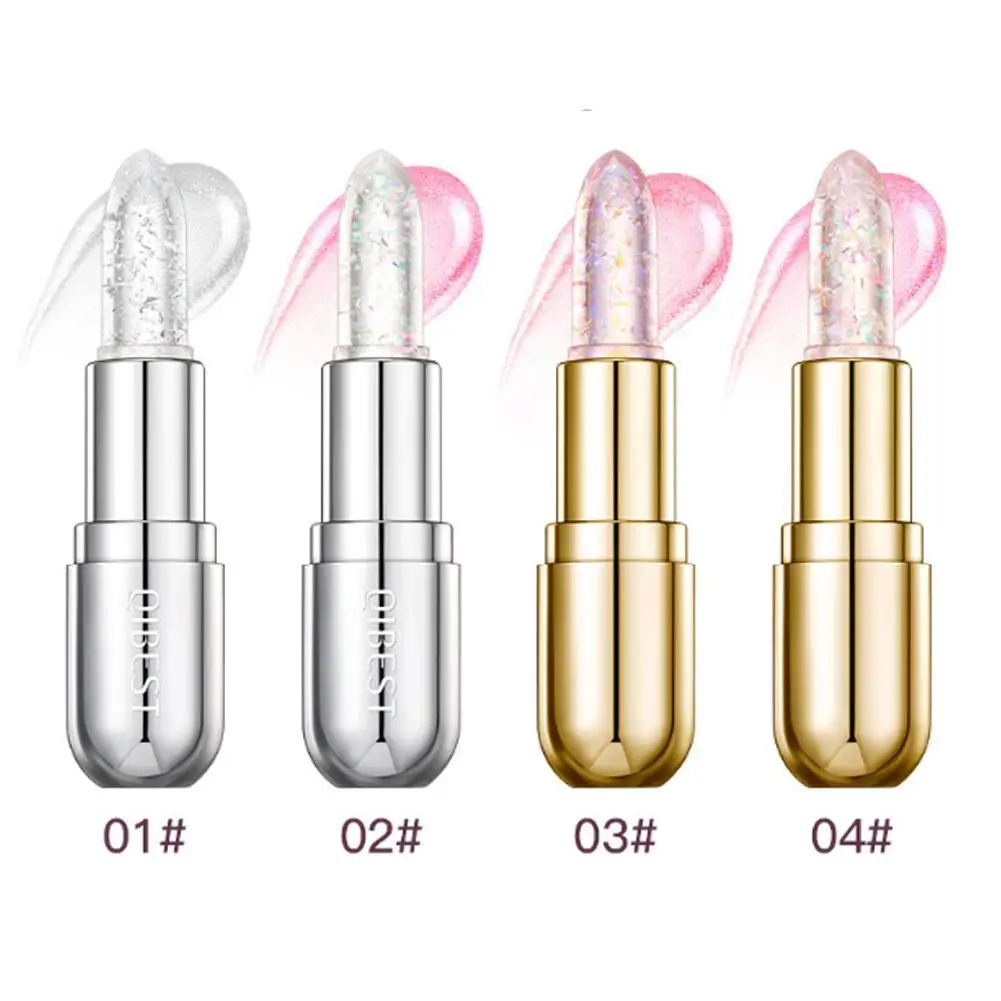 

Moisturizing Jelly Glitter Colored Lip Balm Temperature Color Changing Magic Lipstick Shiny Mirror Diamond Lip Gloss Waterproof