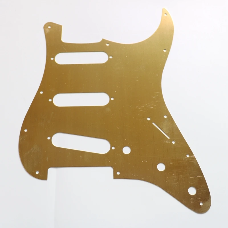 11 Hole Us Standard Sss Solid Brass Strat Style Guitar Pickguards For