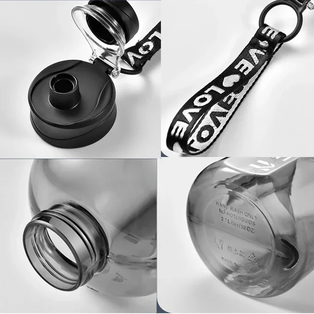 1L UP To 5L Gym Cycling Bottle Cup Outdoor Sport Large Capacity Water Bottle Kettle Fitness BPA FREE Scale Drink Bottle for Men 3