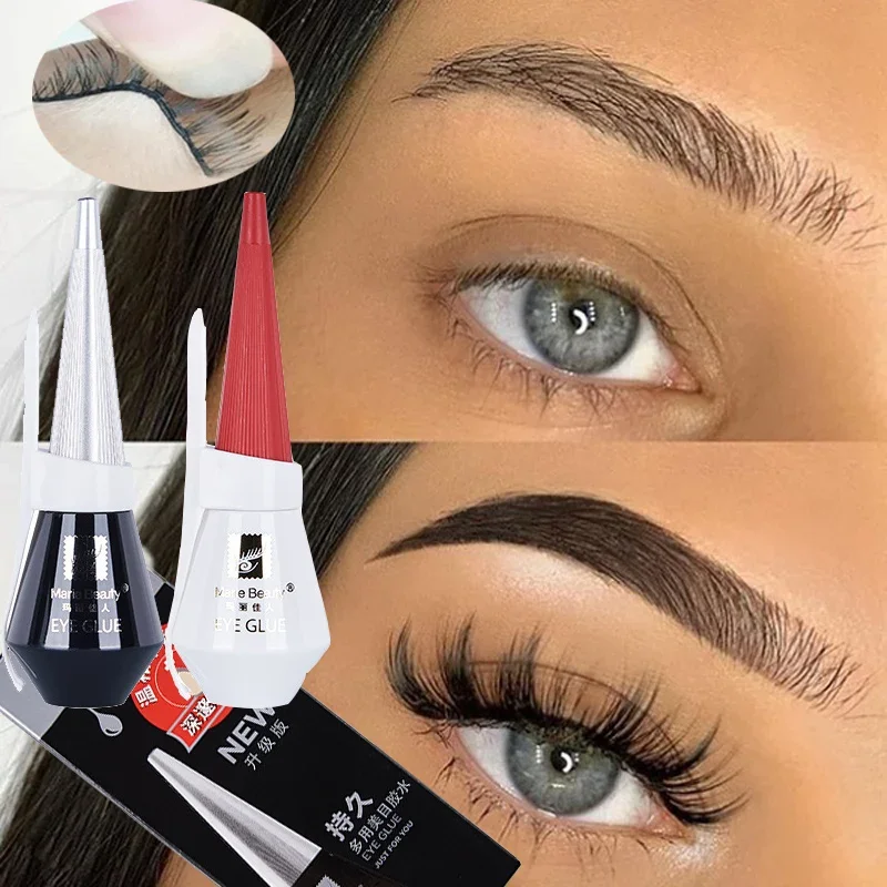 5/12Ml Colla Per Ciglia Finte Spessa Trasparente/Nero Impermeabile Quick Dry Long Lasting Eyelash Glue Extension Strumento Per Il Trucco Delle Ciglia