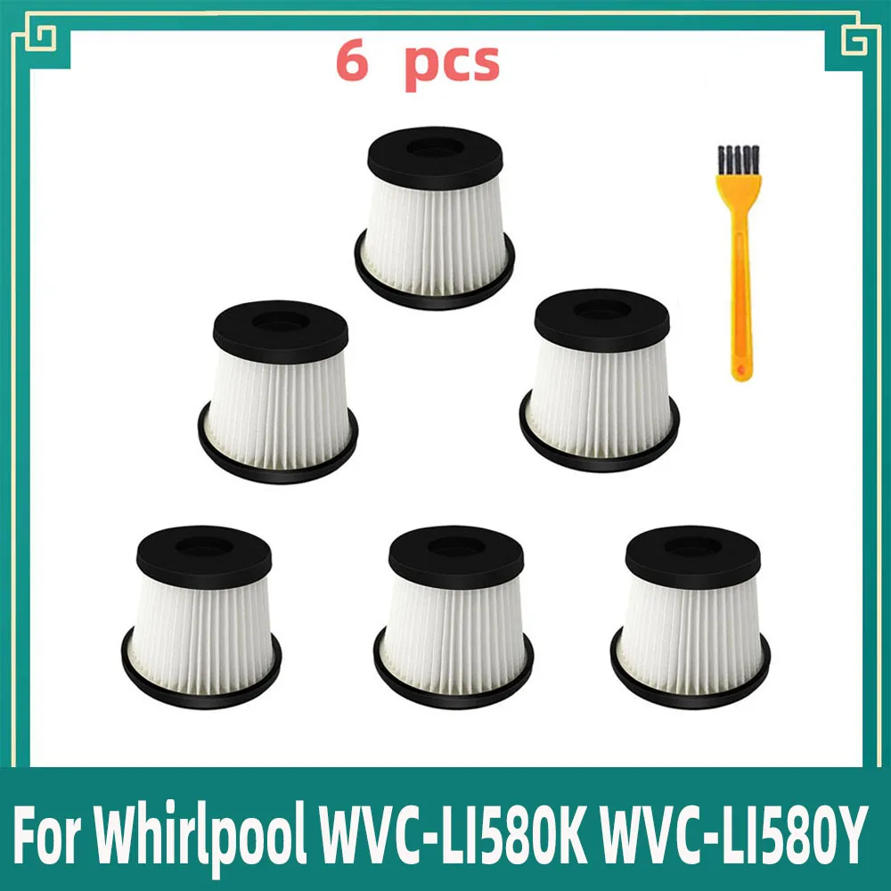 

For Whirlpool WVC-LI580K WVC-LI580Y Cordless Robot Vacuum Cleaner Hepa Filter Kit Spare Part Accessories Replacement Attachment