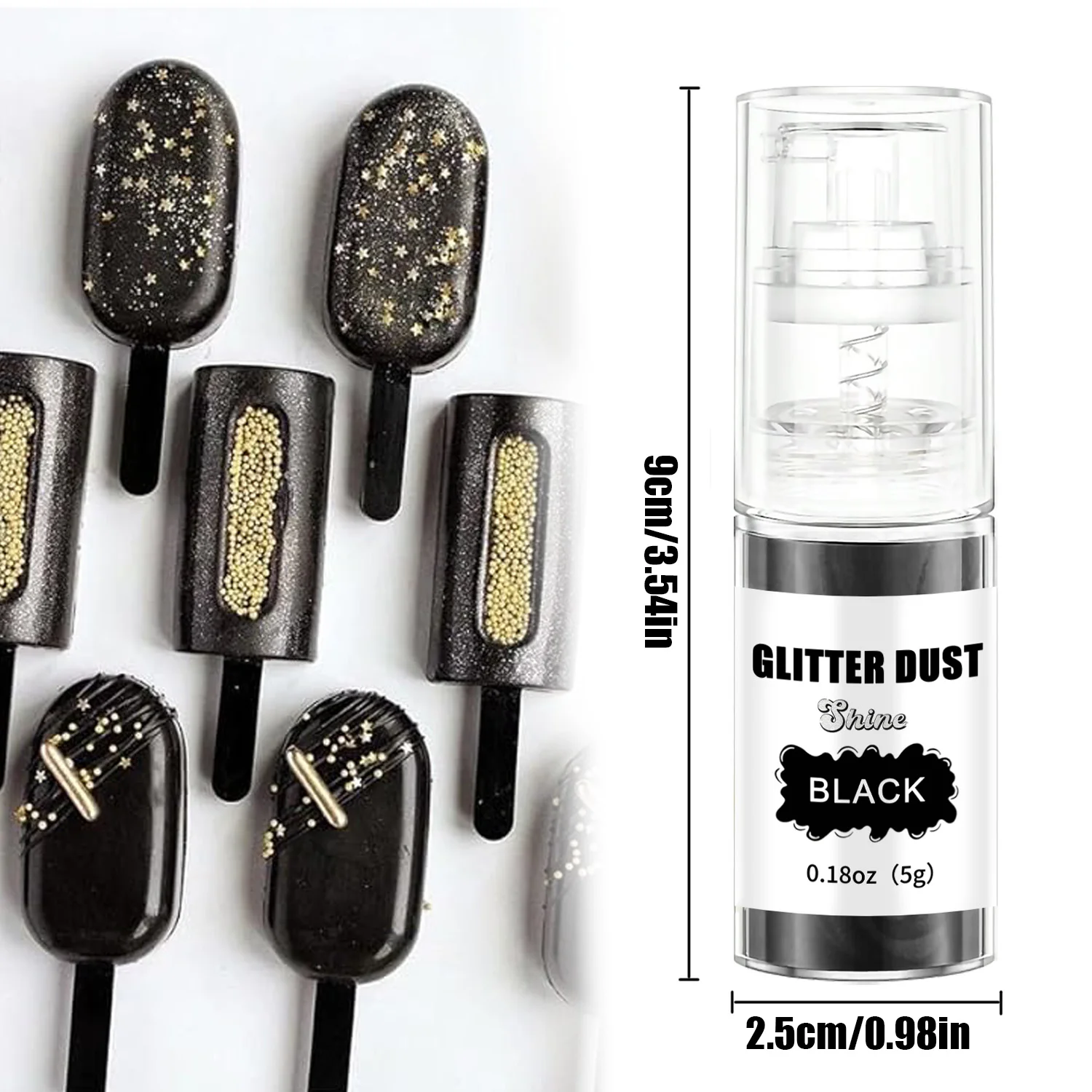 Shimmering Glitter Dust for Edible Decorations and Beverages, 5g