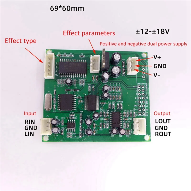 Hot sale Cara OK Board 16 Sound Effects Digital Reverberation Board Mixer Module Digital Audio Mixer Effects Module