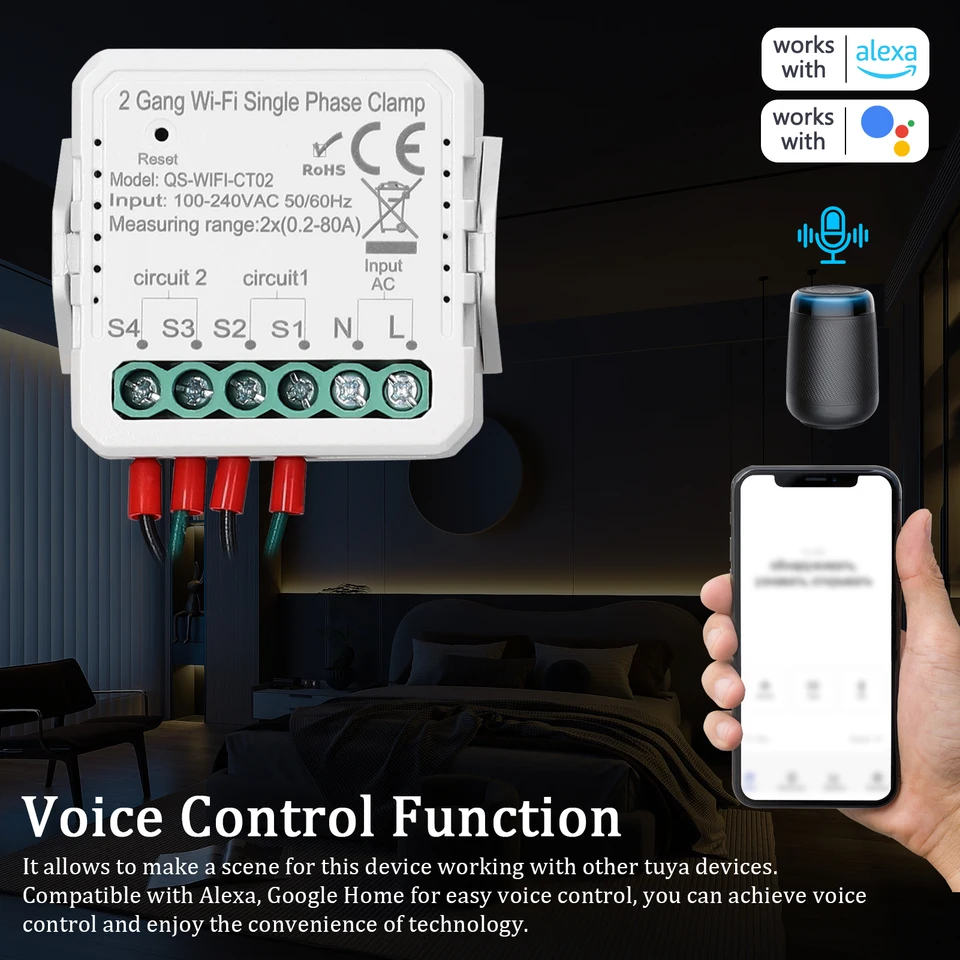 POFET Smart Meter Energy Monitor WiFi Electricity Usage Monitor 80A POFET Smart Meter Energy Monitor WiFi Electricity Usage Monitor 80A