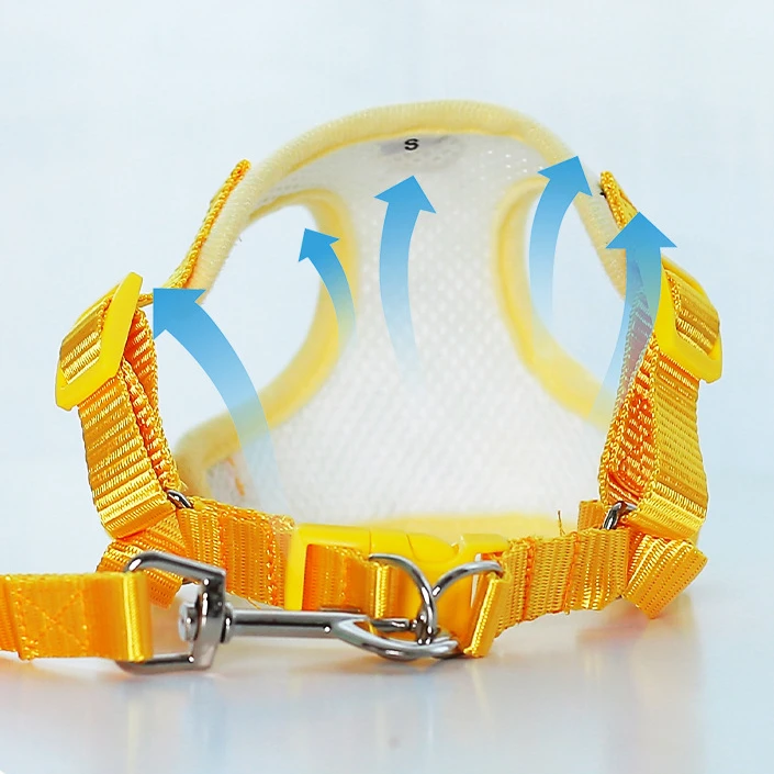 Dog Adjustable Harness Leash Set Medium Small Plaid Vest Cute Belt Cat