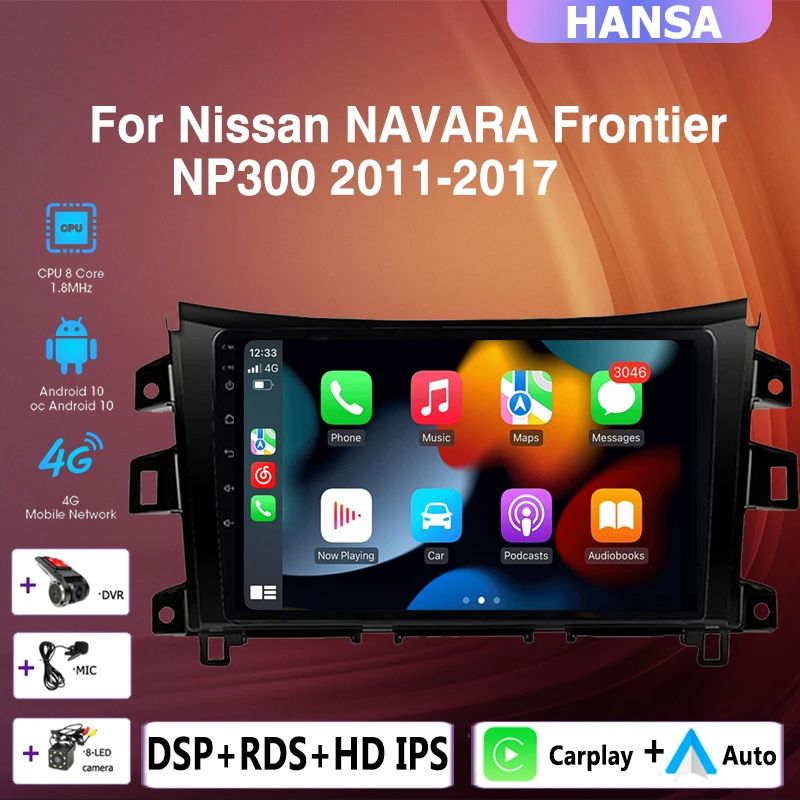 2 DIN Auto Android auto radio multimedia player 4G Carplay GPS