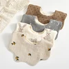 Colourful Baby Bib Soft Soft Cotton Newborn Burp Cloth Infants Saliva Towel Kid Boy Girls Feeding Bib Apron Bandana Toddler Item 1