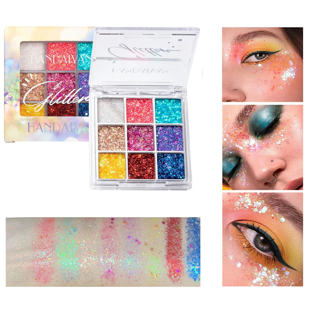 Sparkling Glitter Eyeshadow Palette Waterproof Big Sequins