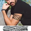 Autocollant de Faux Tatouage Temporaire Étanche motif Bande de Totem Tribal, Flash de Personnalité, sur la Taille, au Bras, Pied, pour Fille, Femme et Homme 1