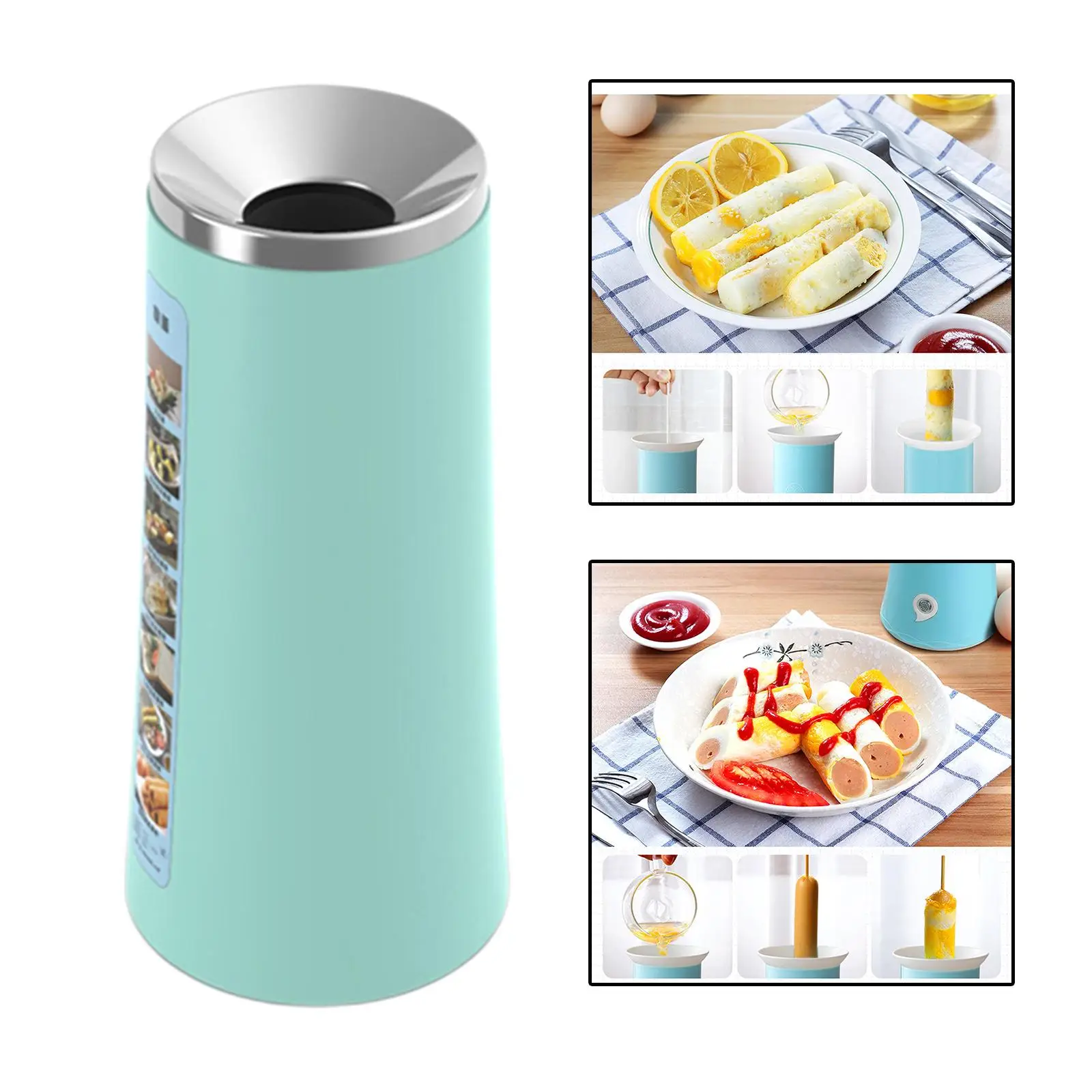 Automatic Egg Roll Maker Nonstick Electric Omelet Maker Breakfast Eggs Boiler Eggs Sausage Boiler for Adult Kids Family Gifts 5