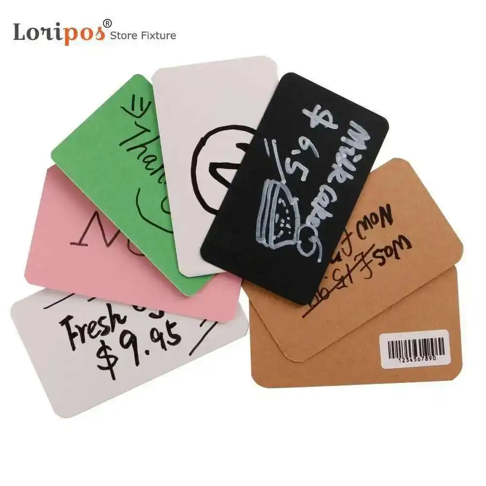 100 Pieces Black Cards White Blank Handwriting Tag Christmas Valentine's Day DIY Paper Note Ticket