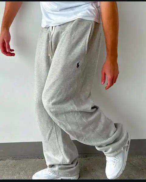 Loose Y2K American Solid Color Fashion Brand Embroidered Casual Pants Stretch Retro Rope Sports Pants Jogging Men Straight Pants 5