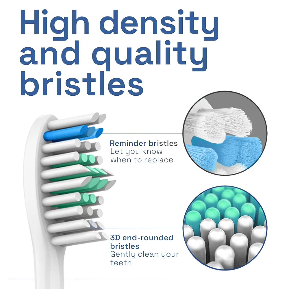 Replacement Toothbrush Heads Compatible with Philips Sonicare Screw-on E Series Electric Brush Head Xtreme Essence Elite Advance