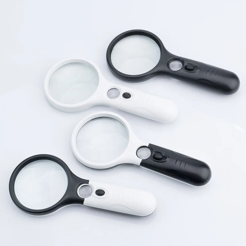 3X45XMagnifyingGlassLensPocketHandheldMicroscopeLoupeHandheld