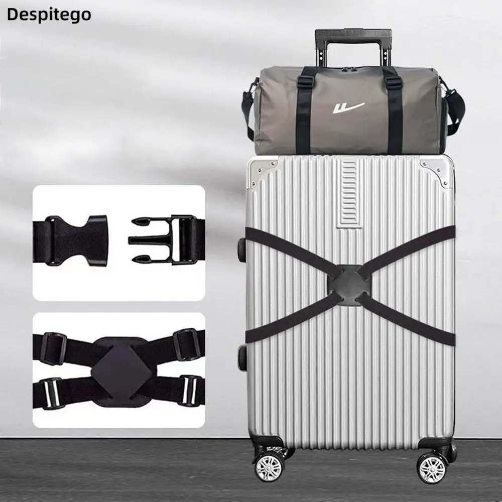 

Cross Strap Luggage Buckle Strap Seat Belt Bracket Strap Baggage Belts Travel Accessory Adjustable Suitcase Safety Buckle Belt