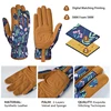 1Pair Leather Garden Gloves For Weeding Digging Planting Gardening Gloves For Women Thorn-Proof Puncture-Resistant Work Gloves 5