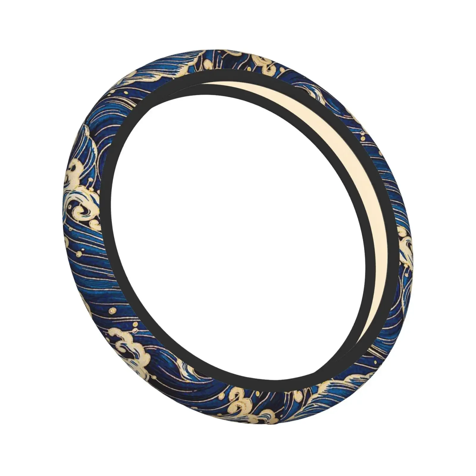 Universale nuovissimo Sakura Wave blu morbido tessuto flessibile per auto Fujiwara Ukiyo-e protezione coprivolante automatico - immagine 5